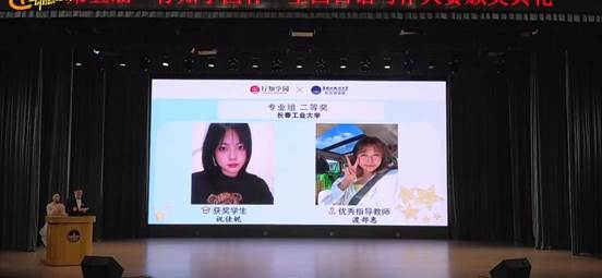 beat365体育官方网站日语系祝佳妮同学获得“专业组二等奖”